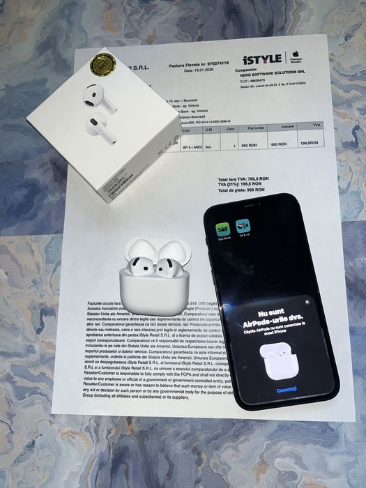 Casti AirPods 4 ANC + factura
