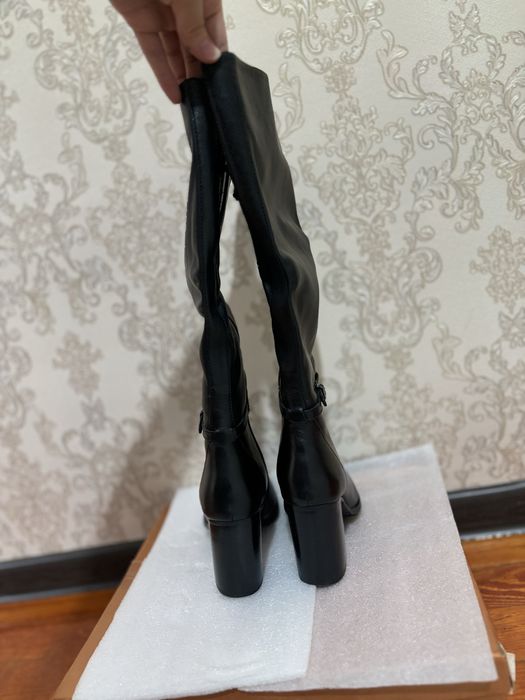 Кожаные сапоги