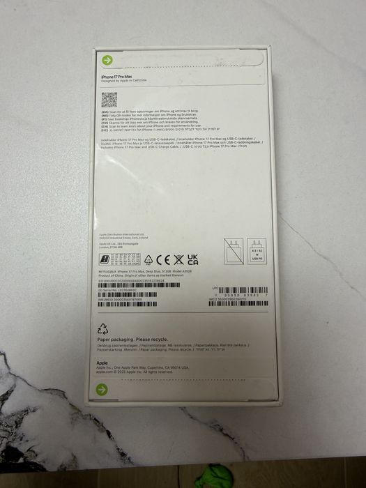 Vand Iphone 17 Pro Max 512 GB