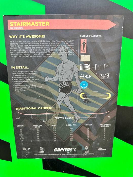 placa noua snowboard capita stairmaster wide L152