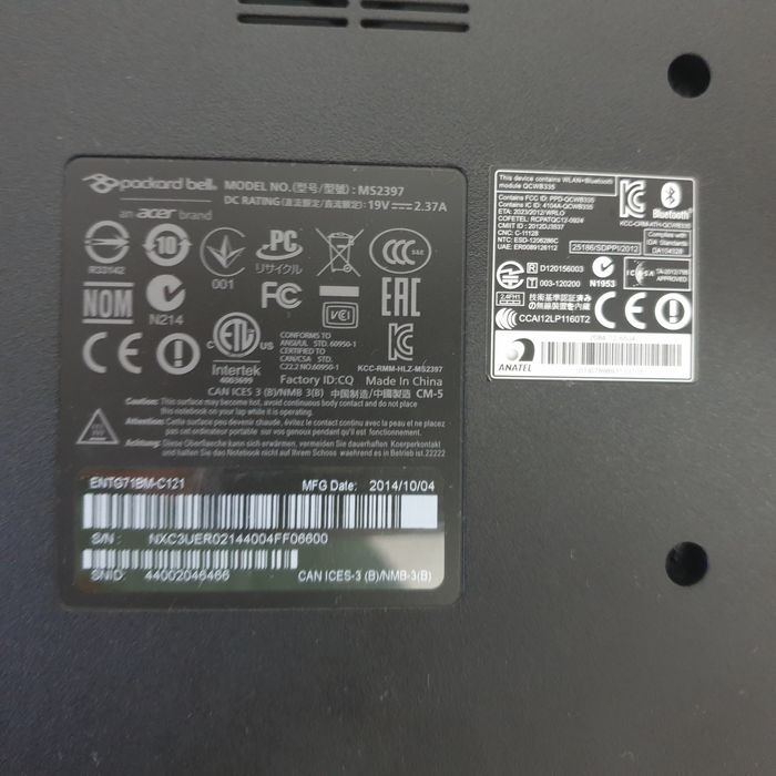 Продам ноутбук Packard bell