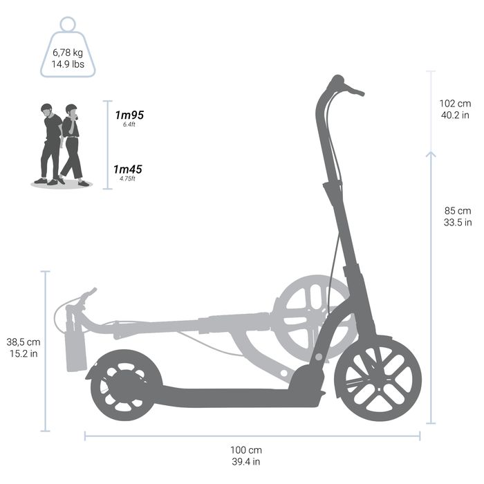Trotinetă R500 Adulți - No Size - produs resigilat Decathlon