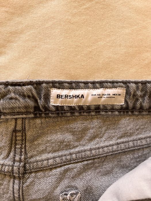 Сиви широки дънки Bershka