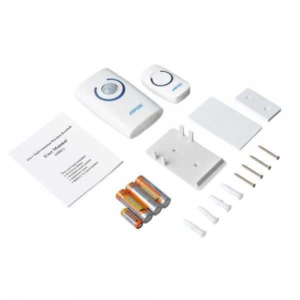 Безжичен звънец, аларма 4 в 1  с LED индикатор и 36 мелодии AGPTEK