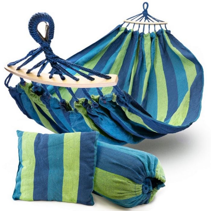 Хамак XXL с възглавница и чанта — максимален комфорт до 250 кг за рела