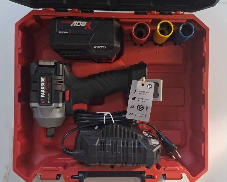Акумулаторен ударен гайковерт Parkside Performance PPDSSA 20 Li B2 – Brushless – 600 Nm – 20V – нов, с гаранция