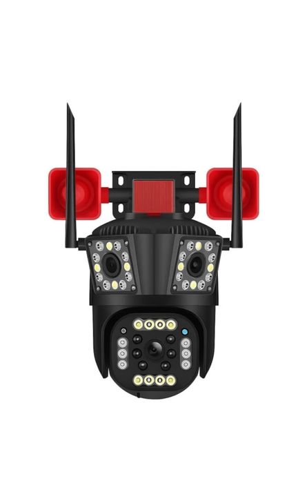 Camera de supraveghere cu 3 lentile, conectivitate WiFi/4G, rezoluție