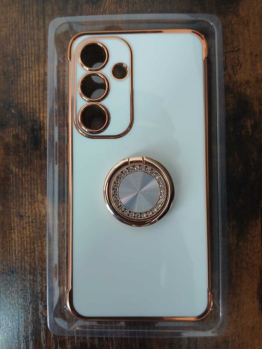 Husă Samsung Galaxy S24 Albă cu Inel Suport (Ring Holder), Nouă, Nesigilată, în Cutie