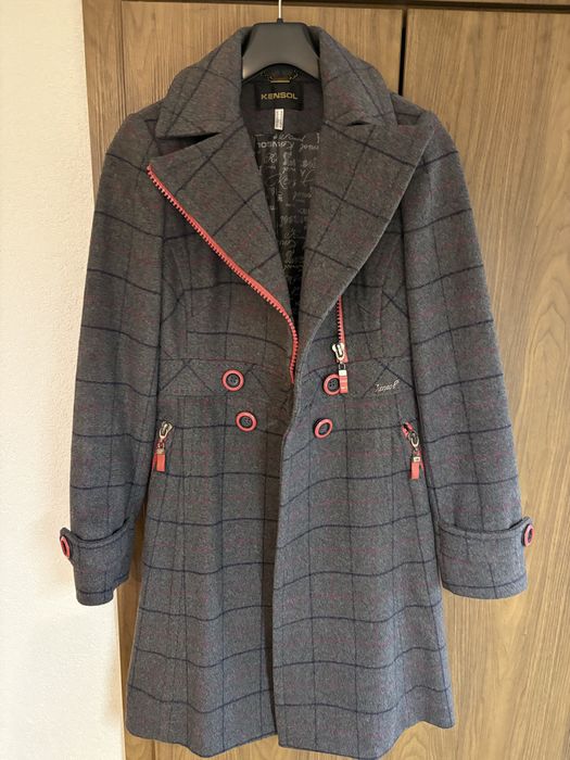 Дамско пълто Kensol вълна и кашмир.