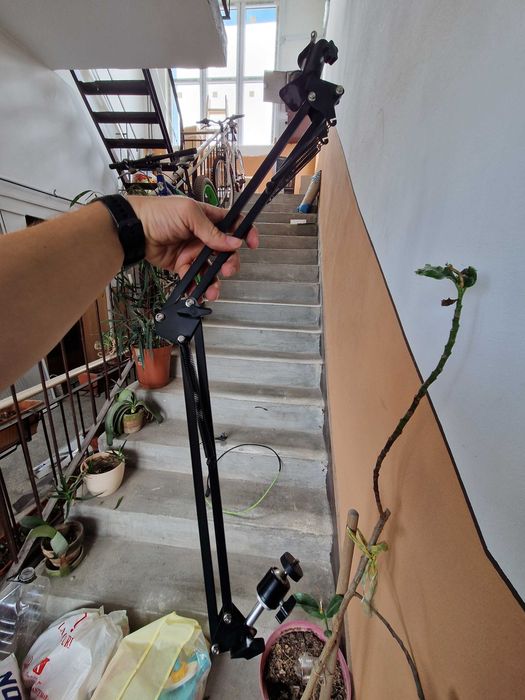 Support telescopic de masa camera streaming dlsr