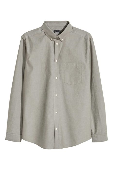 H&M - 7 camasi oxford 100% bumbac, mar.M, noi, eticheta, talie=105 cm.