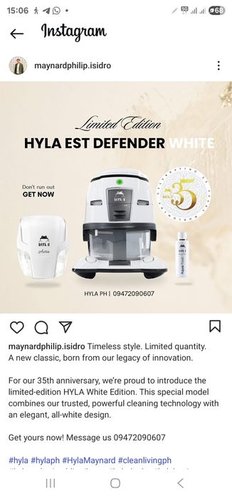 Пылесос HYLA в белом цвете