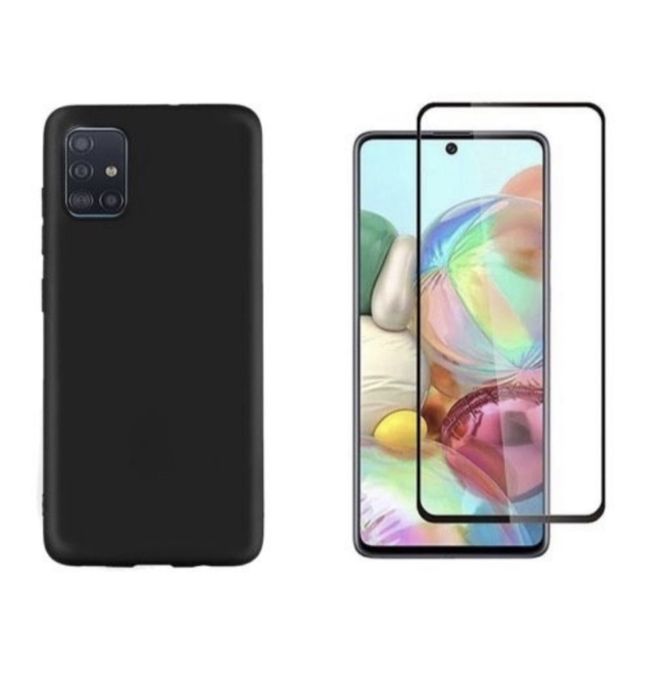 Samsung A02S/A03S/A14/A05/A06  Husa 0,25mm + Folie Sticla Neagra 22D