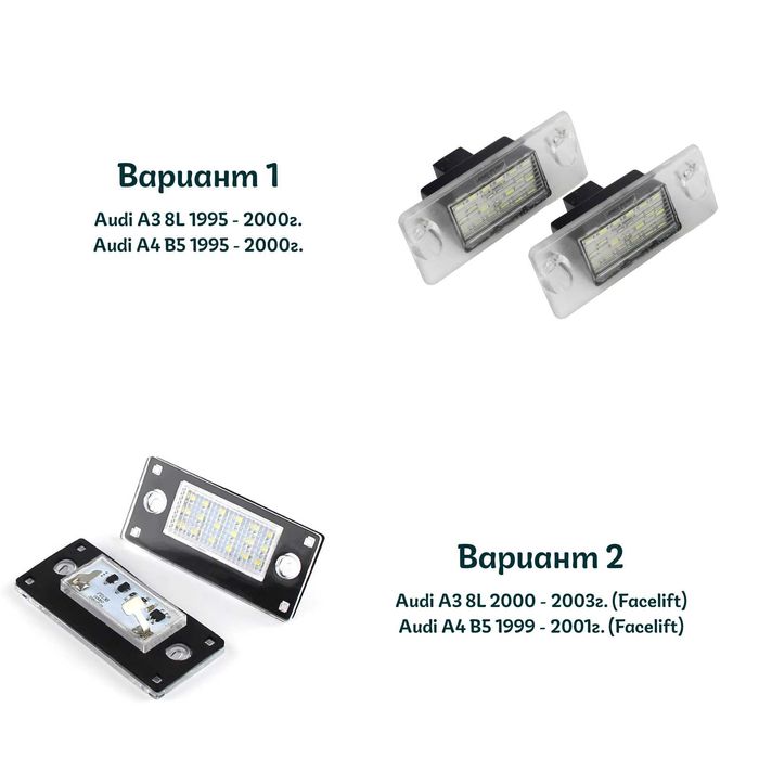 !!НОВИ!! LED Плафони за AUDI A3 8L A4 B5 за Заден Номер !!ГАРАНЦИЯ!!