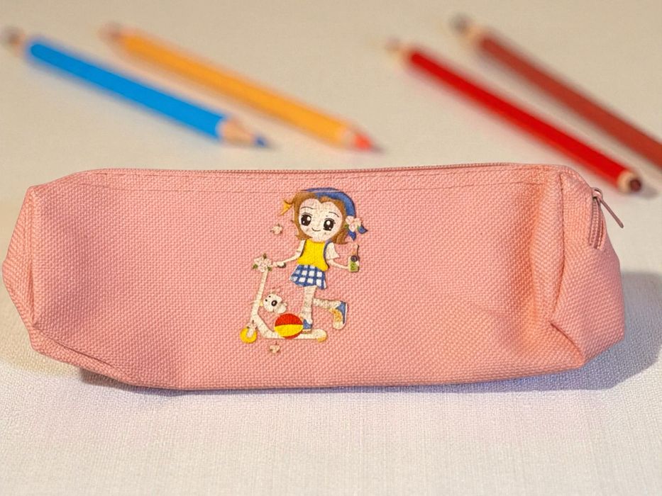 Penare colorate Textil cu Fermoar - stil kawaii