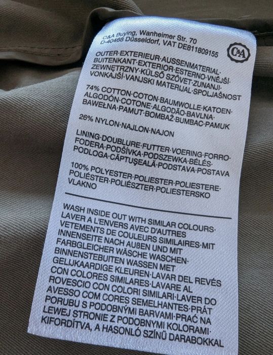 Trench coat Clockhouse – 74% bumbac