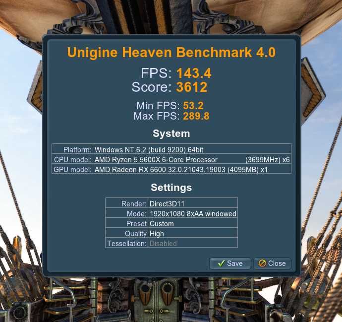 AMD RX 6600 8GB PowerColor Hellhound в отлично състояние