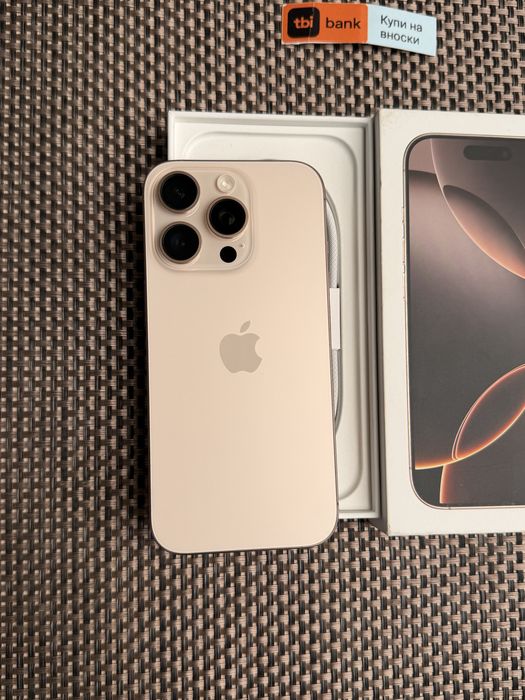 КАТО НОВ!*ЛИЗИНГ* iPhone 16 Pro 128Gb Desert Titanium / ГАРАНЦИЯ