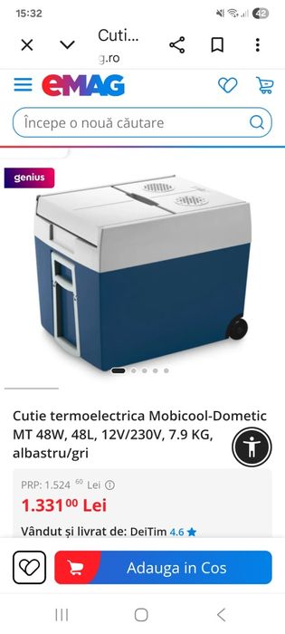 lada frigorifica 48 l alimentare12-220w