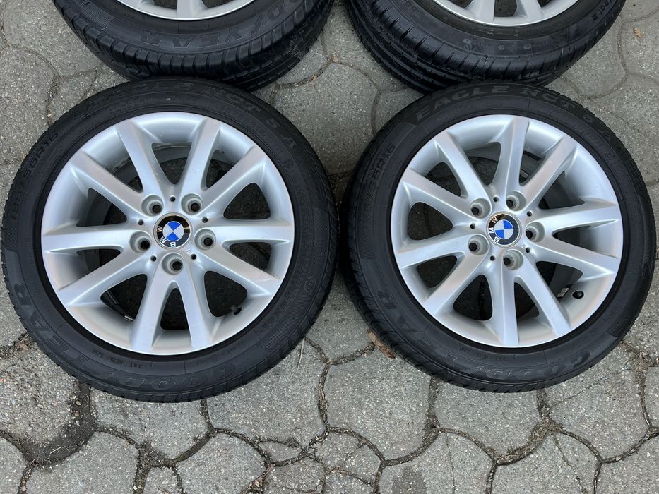 Jante aliaj 5x120mm, anvelope vara 195/55 R16, BMW E81 E87 E46 E90 F20