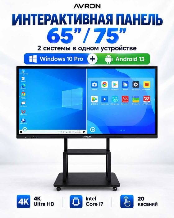 Интерактивные панели AVRON — 65″ и 75″
