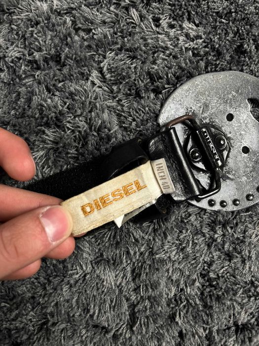 Diesel Vintage Black Cow Leather Belt Кожен Колан