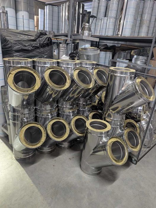 Cos de fum inox izolat. Orice diametru