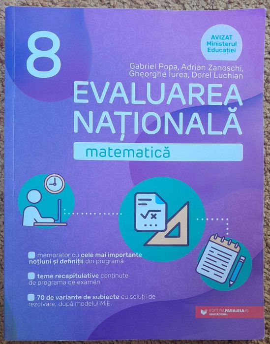 Manual Culegere de teste PARALELA 45 pentru Evaluarea Nationala Mate/Romana