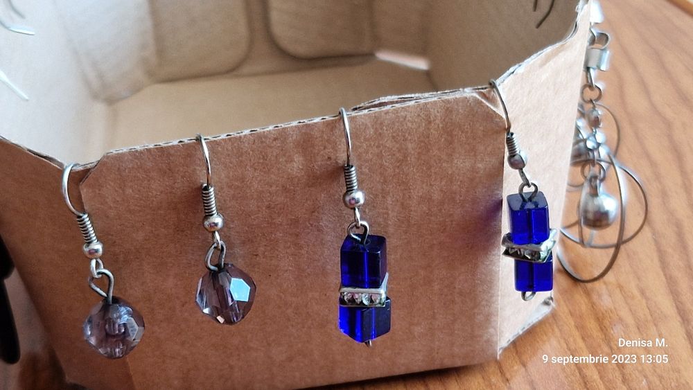 cercei lungi cu pietricele