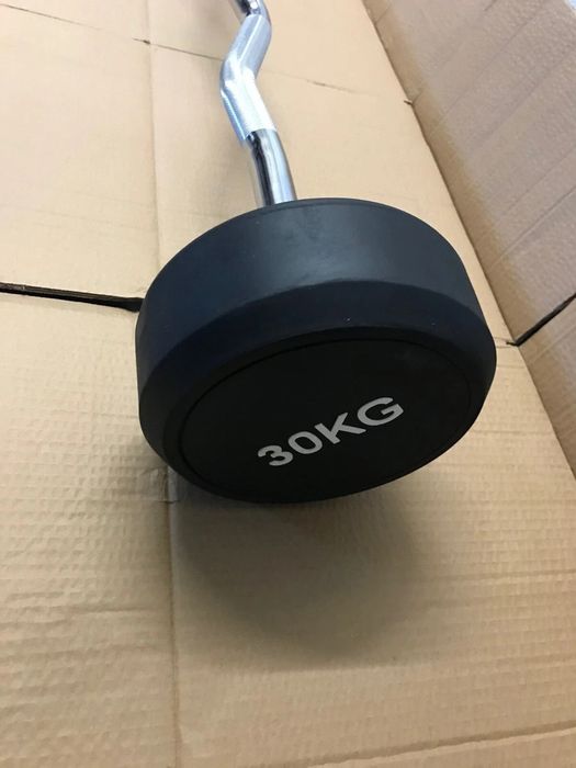 Неразборная резиновая штанга Штанга гантел фиксированная