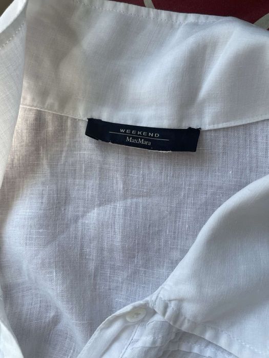 Maxmara бяла ленена рокля