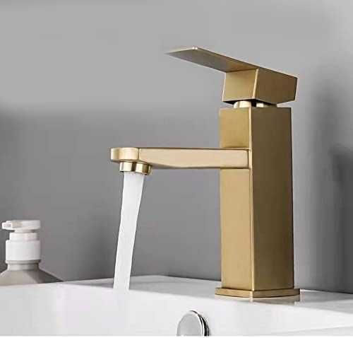 Златен Смесител за мивка Неръждаема стомана