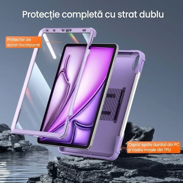 Husa iPad Air 11 M2/M3 Air 5/4 Pro 11 ZtotopCases Antisoc Violet Noua