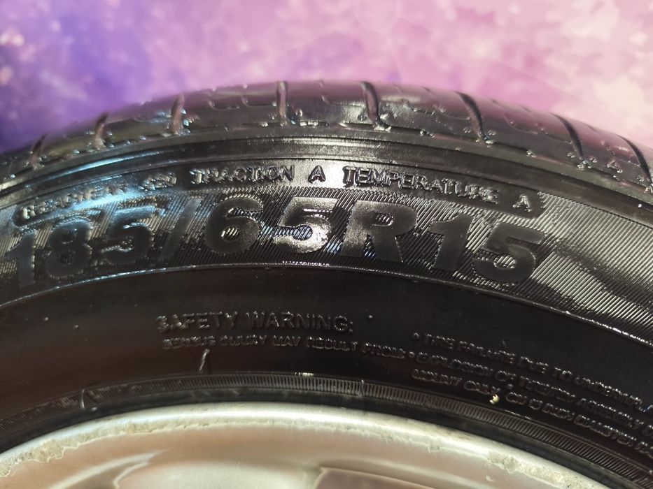 Jante roti Logan 4×100 r15+anvelope 185 65 r15 vara