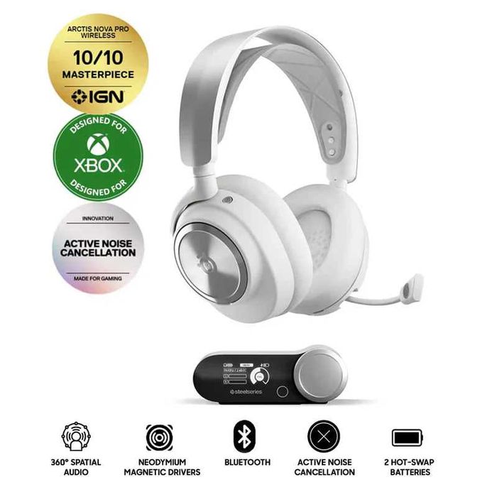Беспроводная гарнитура SteelSeries Arctis Nova Pro Wireless White