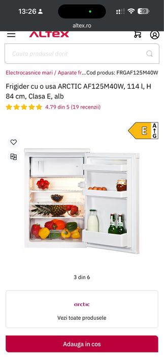 Mini frigider ARCTIC  cu functie congelator