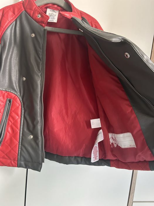 Geaca biker baieti Spiderman 116 pentru 5-6-7 ani