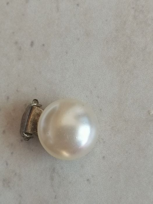 Сребърна обеца c перла