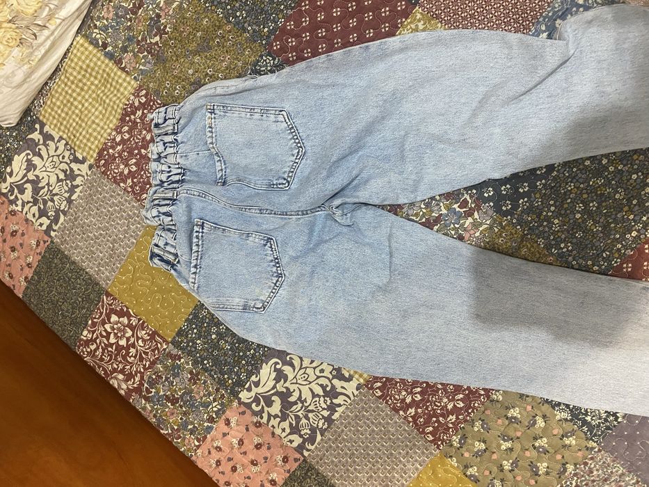 Дънки с ластик на кръста Зара