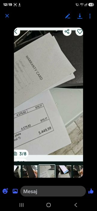Samsung s25 ultra 512 GB garanție eMAG 12 luni