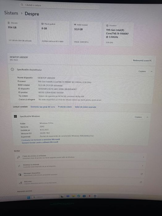 Pc gaming,set complet. Scaun,birou și pc complet