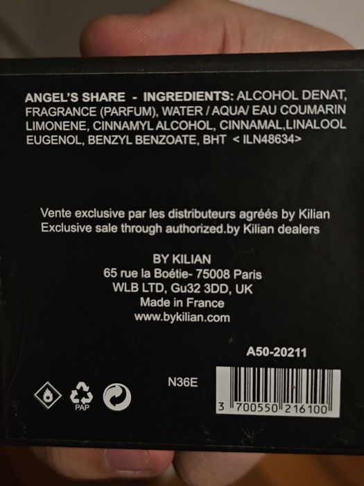 Parfum Kilian Angels Share