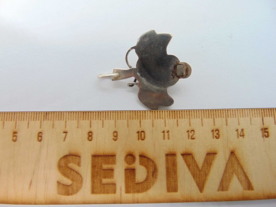 Pandantiv strugure vita de vie din argint si alama