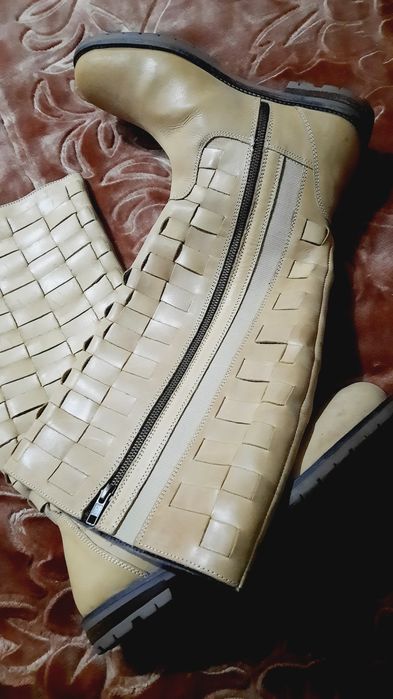 Cizme damă Sheego XL din piele naturală nr. 42, interior 27,5 cm