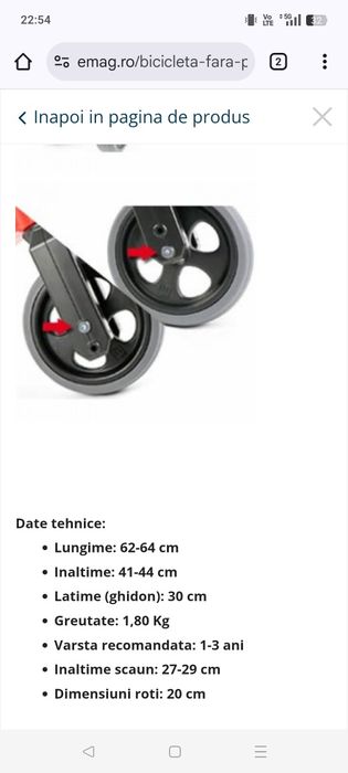 Bicicleta fara pedale