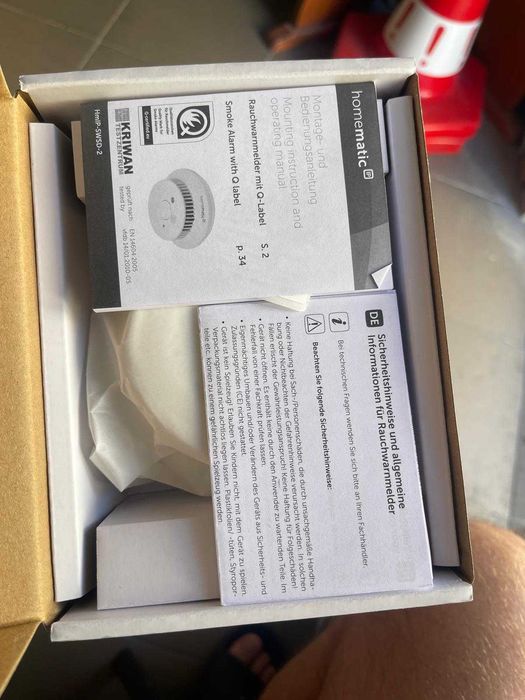 Detector de fum Homematic IP cu etichetă Q