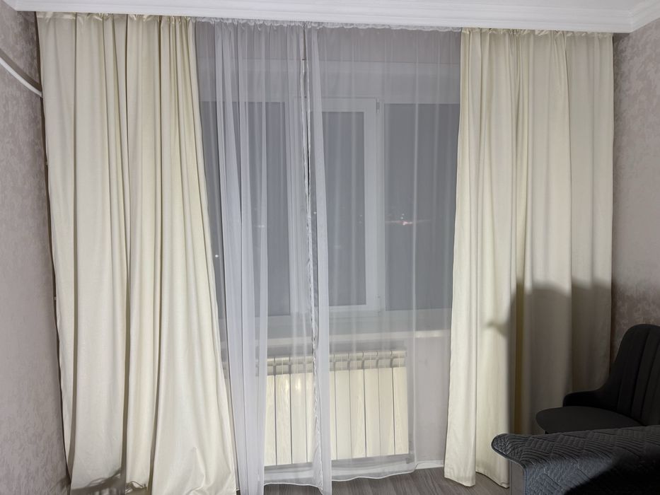 Шторы в гостиную с лентой