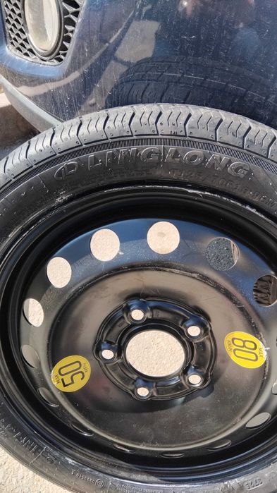 Чисто нова резервна гума с джанта патерица 125/70/16