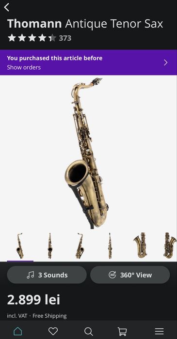 Saxofon Tenor Thomann Antique