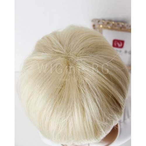 Къса руса перука с бретон Алина